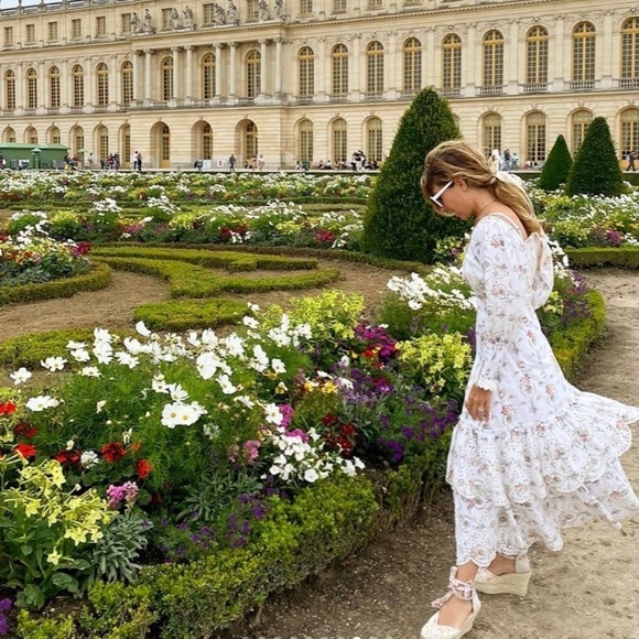 LoveShackFancy Toulon Eyelet Ruffle Dress NWT - Picture 2 of 16